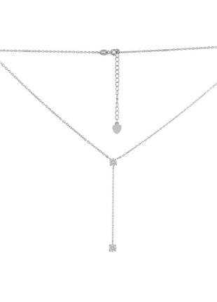 Колье серебро с фианитами (400-450мм)