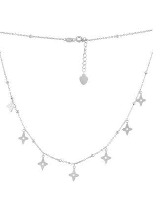 Колье серебро без камней (400-450мм)
