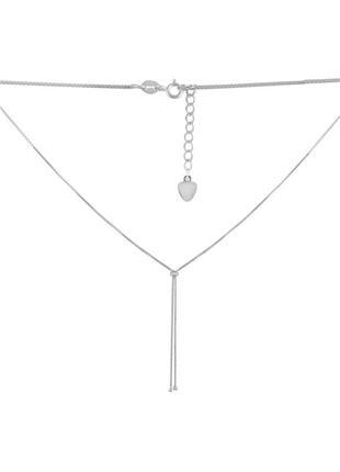 Колье серебро без камней (57-60см)