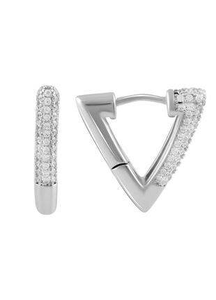 Серьги серебро с фианитами