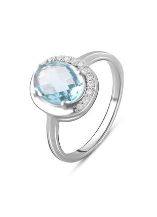 Кільце срібло з топазом 2.633ct (18/18.5 см)