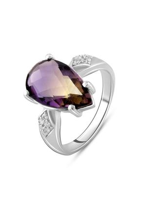 Кільце срібло з аметрином nano (17 см)