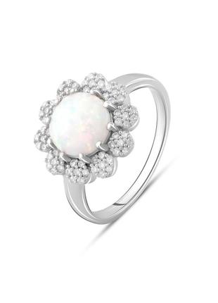 Кольцо серебро с опалом 0.925ct (17.5см)