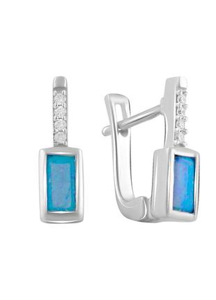 Серьги серебро с опалом 0.498ct