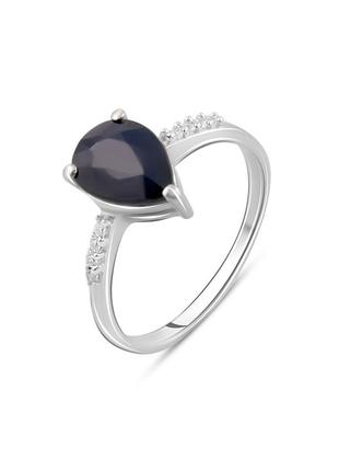 Кольцо серебро с сапфиром 2.358ct (17/18 см)