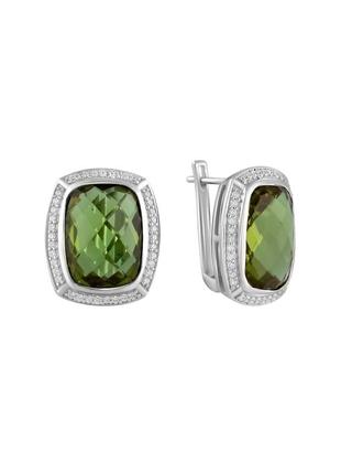 Сережки срібло зі султанить султитом 18.613ct