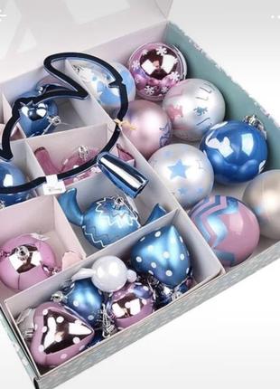Шарики кульки прикраси на ялинку стіч 25 шт primark