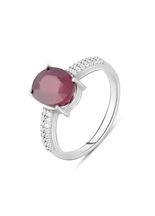 Кольцо серебро с рубином 3.471ct (18см)