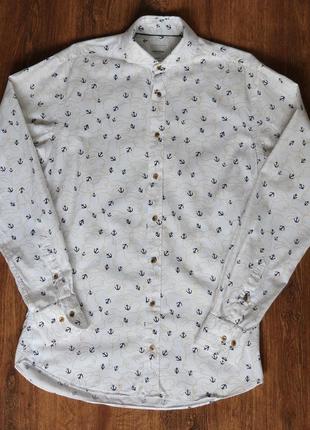 Мужская итальянская рубашка john henric milano shirt