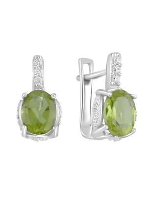 Сережки срібло зі султанить султитом 3.816ct