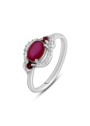 Кольцо серебро с рубином 1.344ct (17см)