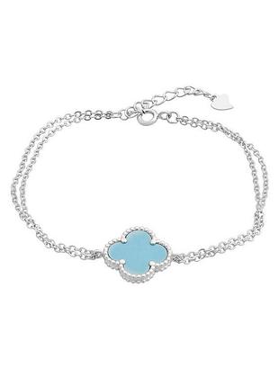 Браслет серебро с бирюзой (17-20см)