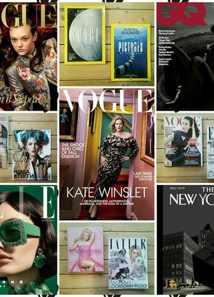Журналы vogue usa-ukraine, elle украина-британия, national geographic, журнал нью-йоркер