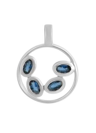 Подвеска серебро с сапфиром nano 0.65ct