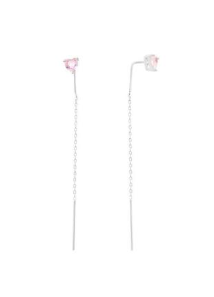 Серьги серебро с фианитами