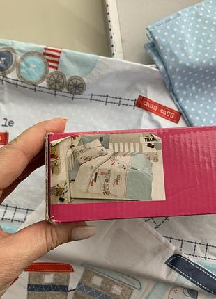 Набор нового постельного белья хлопок в детскую кроватку