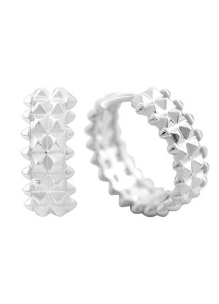 Серьги серебро без камней