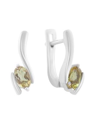 Сережки срібло зі султанить султанітом 0.892ct