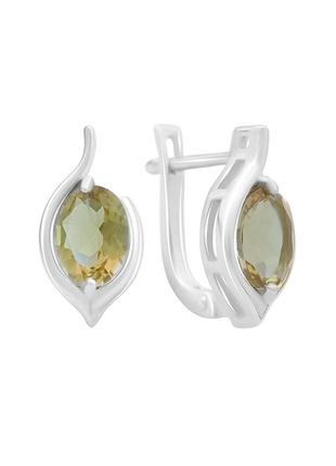Сережки срібло зі султанить султитом 2.367ct