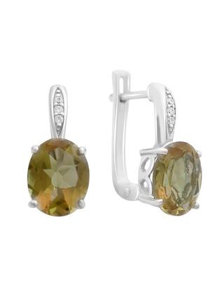 Сережки срібло зі султанить султитом 5.115ct