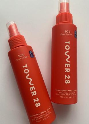 Тонер спрей мист tower 28 beauty sos day rescue facial spray with hypochlorous acid