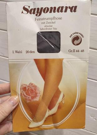 Винтажные колготки 20 ден серые 2 размер