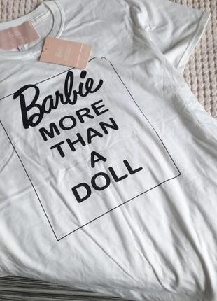 Платье футболка удлиненная оверсайз барби barbie missguided3 фото