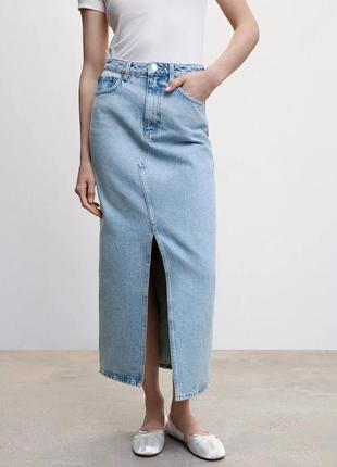 Юбка джинсовая макси длинная карандаш юбка джинсовая карандаш matilda long skirt mango максы