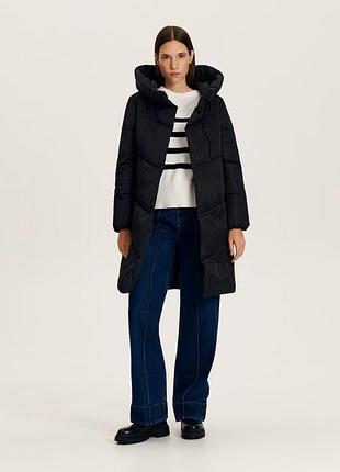 14/42/l-xl новая фирменная женская тепла удлиненная куртка пальто свободного кроя стеганое reserved зима