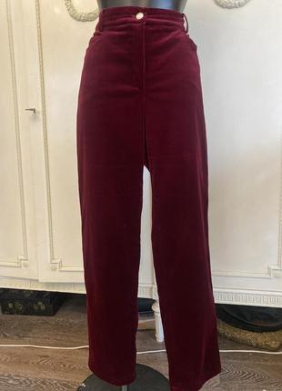 Брюки оксамит висока талія