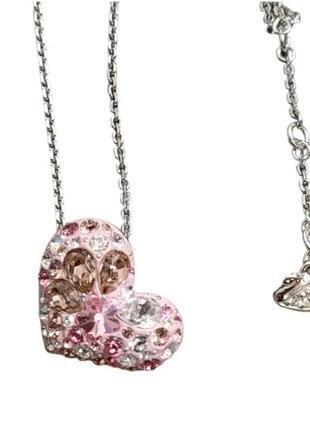 Подвеска, сердечко, swarovski