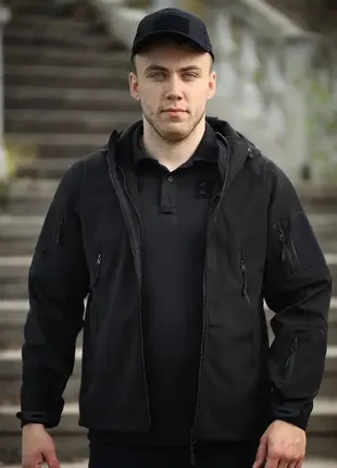 Куртка тактическая soft shell esdy цвет черный