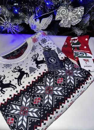 Новогодняя кофта + 🎁 . турецкий свитер с оленями