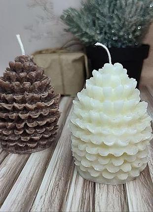 Свеча новогодняя шишка