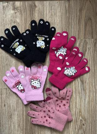 Рукавиці, рукавички hello kitty 4-6 років