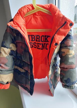 Куртка zara на дві сторони для хлопчика 116см