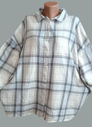 Тепла  сорочка мега батал 💯% хлопок.