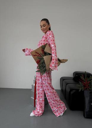 Новогодняя пижама кофта и штаны