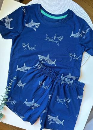 Піжама на хлопчика шорти + футболка , піжама на короткий рукав 4/5 років
