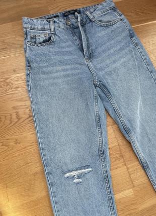 Джинси bershka high waist 36 mom slim fit