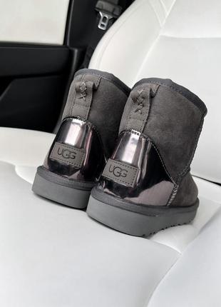 Угги угги угги ugg mini grey patent peel