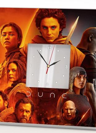 Авторские часы "фильм дюна. dune" подарок любителям кино, украшение спальни, бара, кафе, кинотеатра