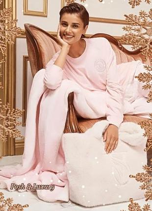 Белая пушистая меховая сумка victoria’s secret, виктория сикрет