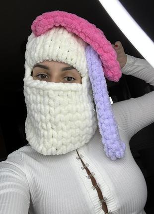 Балаклава з вушками зайчика