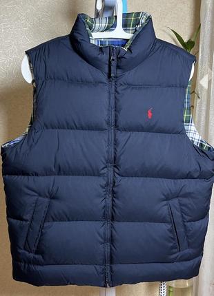 Двухсторонняя пуховая жилетка polo ralph lauren р.s