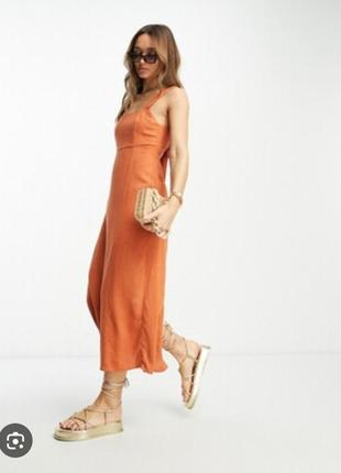 Шикарное летнее платье из смысловой льна