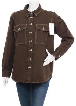 Сорочка джинсова коричнева