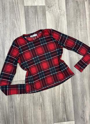 Укороченный кроп-топ в клетку