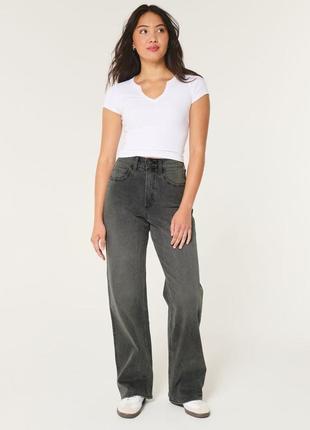 Широкі джинси hollister 14uk/waist 32