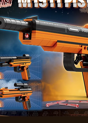 Конструктор стреляющее оружие пистолет m1911 pistol